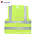 100% Polyester Wholesale Cheap Fluorescent Yellow Orange Safety Vest Breathable Reflective Roadway Jacket With Zipper And Pocket